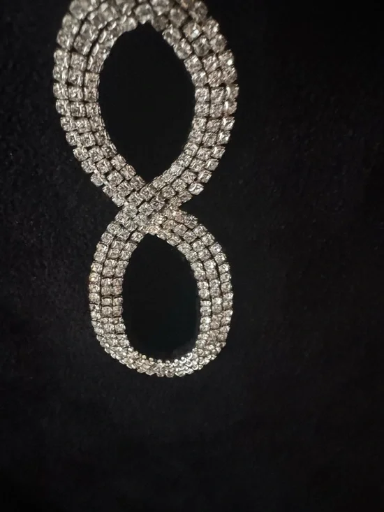 NWT Women's Black Crystal-Embellished Cutout Velvet Mini Dress size 40 stretchy - Picture 8 of 12